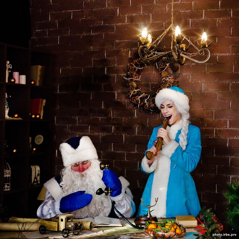 Дед Мороз и Снегурочка принимают заявки на выезд к детишкам.